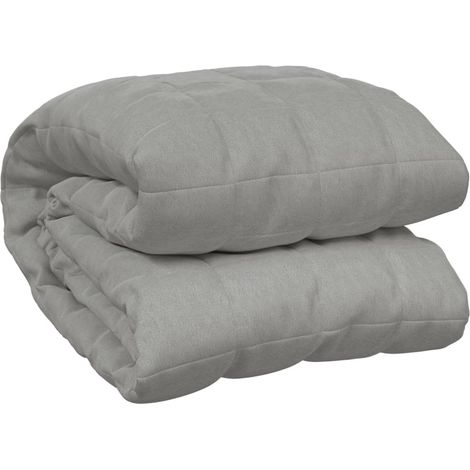 Couverture lestée Gris 220x230 cm 11 kg Tissu