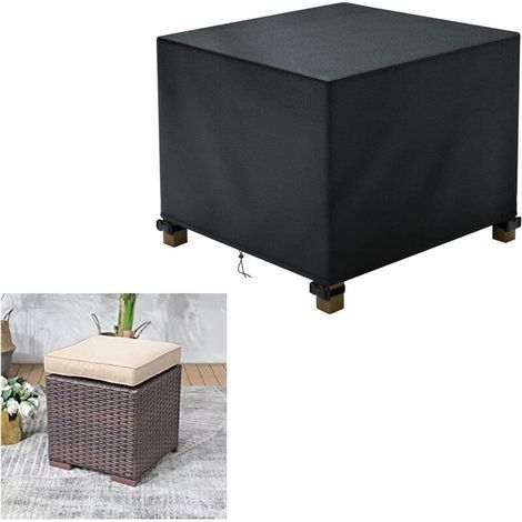 Housse de Protection carrée imperméable et indéchirable en Tissu Oxford 420D avec Boucle et Bande réfléchissante, pour Meubles de Salle à Manger, Tables Basses, chaises… (1/5)