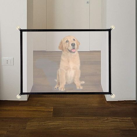 Barrière pour chien pliable Magic Gate, barrière de sécurité pour escalier pour bébés, chiens et chats, 110 cm x 72 cm (1/5)