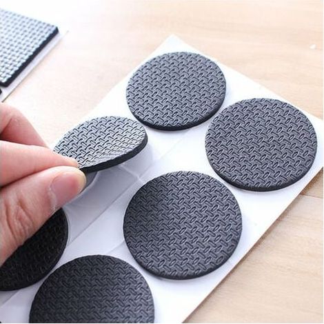 Non Slip Pad - Premium Rubber Pad - 24 Pack 50mm - Floor Protection - Self Adhesive Non Slip Pad - Self Adhesive Rubber Pad - Keeps all your furniture in place (1/5)
