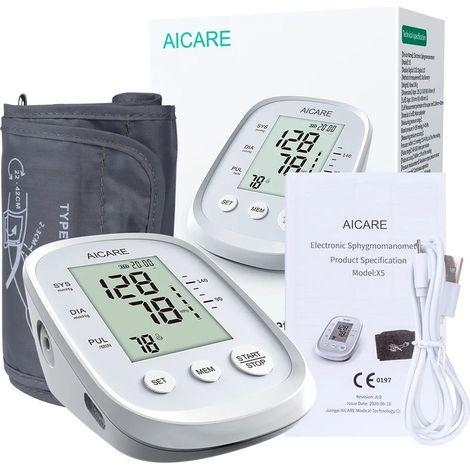 Tensiometre Arm Professional Blood Arm Tensiometre Wrist, tensiometre armband Tensionmetre Professional Blood Armband, Tensiometres Manual (White)