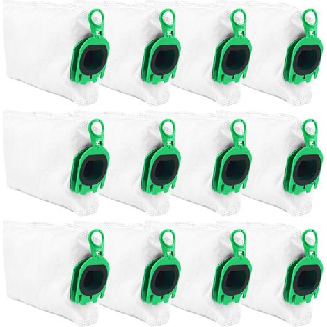 Lot de 12 Sac Aspirateur Compatible avec Vorwerk VB100/FP100 Sacs de Rechange pour Aspirateurs, Sacs à Poussière de Rechange