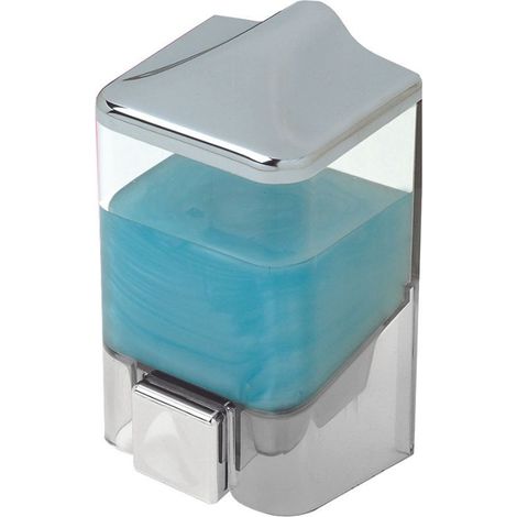 Transparenter und Chrom Seifenspender 0,5 LT 8,5 x 8,5 x 16 cm (1/2)