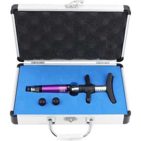 Appareil de massage du dos en acier inoxydable violet 20 x 8 cm, 6 intensités, masseur manuel pour soulager les tensions (1/5)