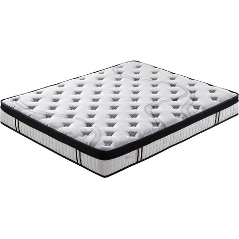 Matelas Fairmont 180x200 cm - Mémoire de forme et ressorts ensachés - 25 cm d'épaisseur (1/5)