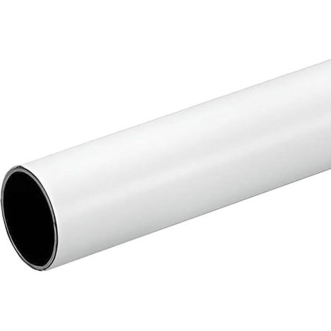 barra armario latonado blanco redondo ø 12mm. (barra 3,0mt.)