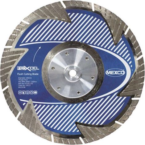 MEXCO FCXCEL 230mm Diamond Flush Cut Blade for Angle Grinders (1/2)