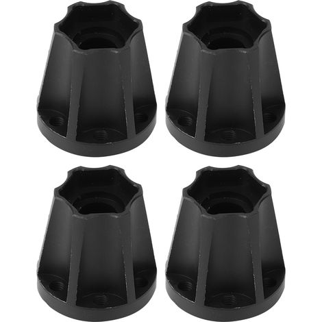 4 pièces Moyeux Hexagonaux Noirs pour Roues de Voiture RC, Adaptateur pour SCX10 1/10, Crawler RC, Jantes 1.9 et 2.2 Pouces, 23mm (1/5)