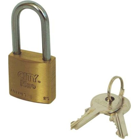 LUCCHETTO ARCO LUNGO ADITUS KA ISEO - OTTONE ARCO CROMATO CHIAVI 2 MM 50X50 - 10 pezzi