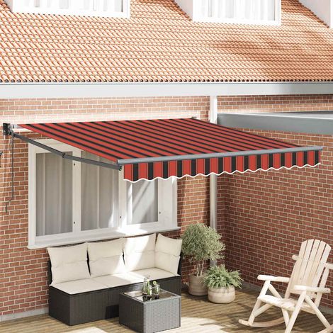 vidaXL Tenda retrattile Arancione 300 x 250 cm Poliestere e