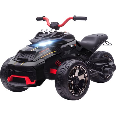 Quad elettrico per bambini triciclo inverso 113 x 74 x 63 cm avvio graduale doppia velocità sospensione moderna in metallo nero 210000625