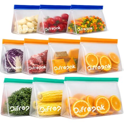 10 x Extra Thick Reusable Food Bags BPA Free LFGB (1/5)