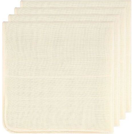 4 Pièces Tissu Mousseline pour Cuisiner, Filtre Étamine à Confiture Non Blanchi, Filtre Tissu Réutilisable pour Égoutter, 50 x 50 cm Filtre à Fromage Tissu Alimentaire pour Égoutter, C (1/4)