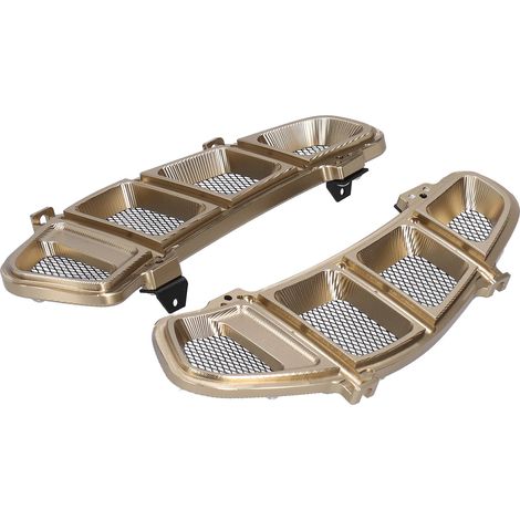 Paire de grilles de protection radiateur pour scooter Piaggio Vespa GTS 250/300 (2013-2020), habillage en aluminium, couvre-bouclier avant, lot de 2, noir (1/5)