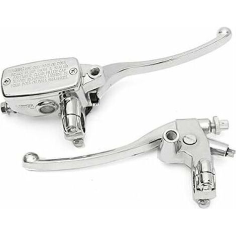 Cilindro maestro de freno hidráulico para motocicleta de 22 mm, palanca de embrague cromada (1/4)