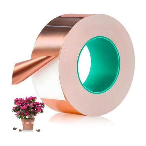 Kupferband gegen Schädlinge 50 mm x 20 m, doppelseitig für Schnecken, EMI-Abschirmklebeband aus Kupferfolie