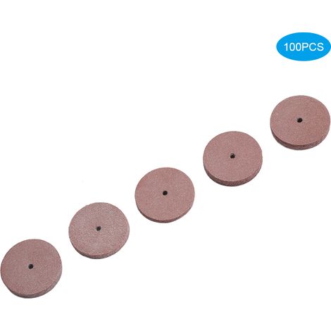 100 disques de polissage en caoutchouc pour mini-perceuse dentaire en métal, accessoire dentaire rouge (1/5)