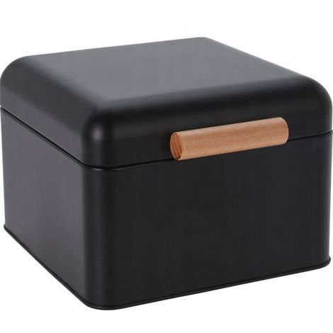 Panera de metal negro de 22x20x14 cm (1/4)