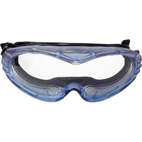 3M™ Fahrenheit™ Occhiali a mascherina, per elmetto, non ventilata + bordo in spugna, lente trasparente in acetato AS/AF, banda in neoprene 71360-00017M