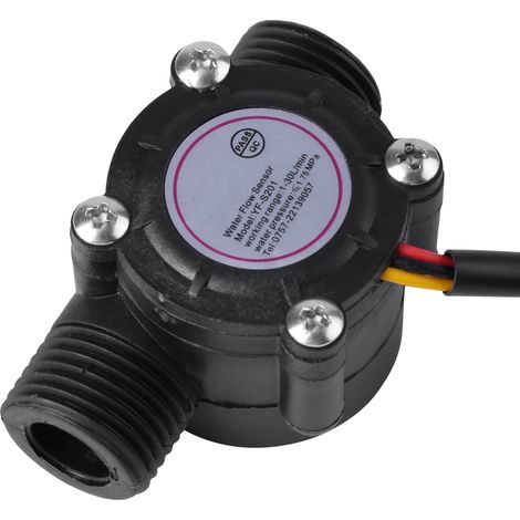 Capteur de débit d'eau haute précision DN15 G1/2 à effet Hall, débitmètre 1-30 l/min (1/5)
