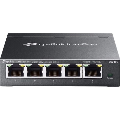 TP-Link Omada ES205G Netzwerk-Switch Managed Gigabit Ethernet (10/100/1000) Schwarz (1/5)