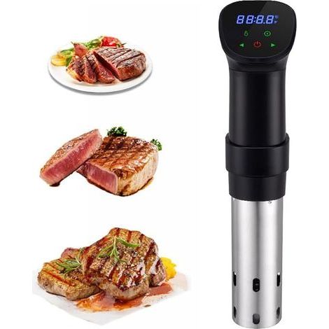 Cuisinière sous vide avec contrôle à écran tactile et circulation d'eau 3D, plage de température de 25 ℃ à 92,5 ℃ pour une cuisson à basse température lors de fêtes et événements (1/5)