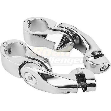 Universelle Motorrad-Fußrasten, Highway-Motorschutzbügel, Fußrastenhalterung für Harley, Honda, Kawasaki, Suzuki, 1 1/4" 32 mm – Chrom 2 (1/5)