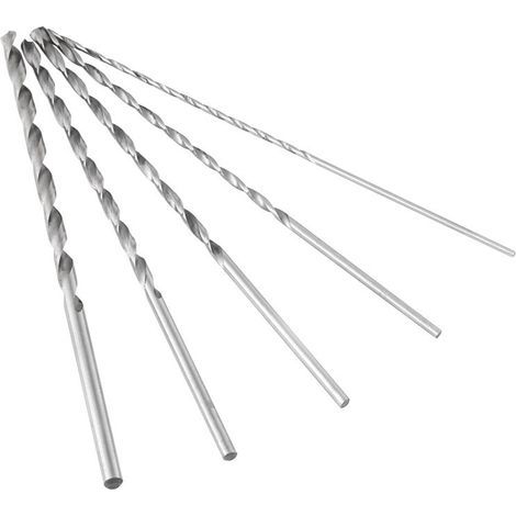 5pcs sourcingmap Foret hélicoïdal HSS 150mm longueur2-5 mm Dia tige Extension en acier rapide Forets de perçage (1/4)