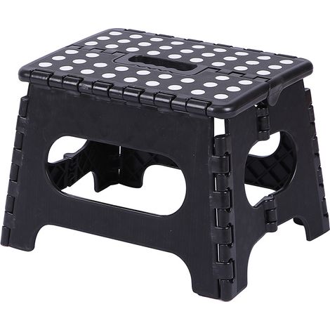 Escabeau pliant - Escabeaux - Escabeaux pour la maison - Escabeaux pliants - Escabeau - Plastique - Noir (1/5)