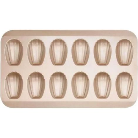 Moule à Madeleines - Acier au Carbone Antiadhésif - Pour Pâtisserie Maison et Professionnelle - 12 Emplacements