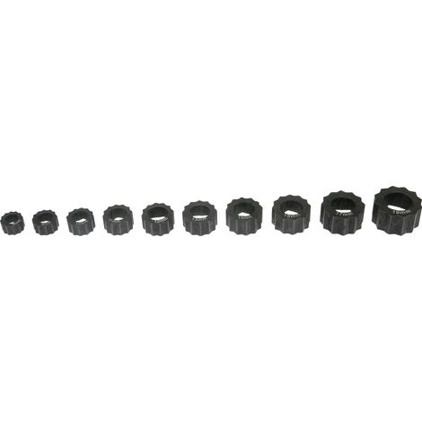 WGB Ausdreher Set - ideal zum Herausdrehen abgerundeter Bolzen, Muttern & Schrauben, Werkzeugstahl - 10-teilig (1/5)