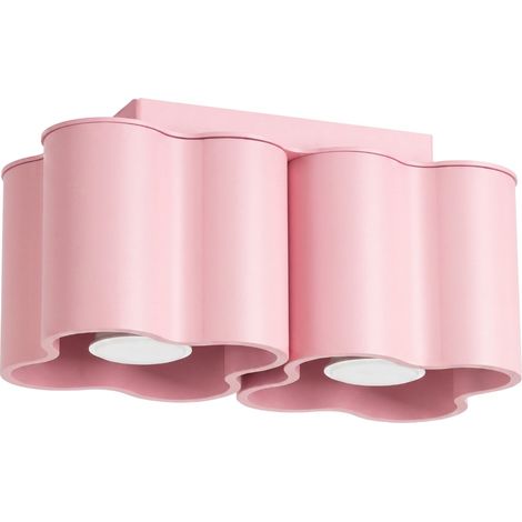 Lámpara de techo OVIO 2 rosa aluminio 2xGU10 Sollux (1/4)