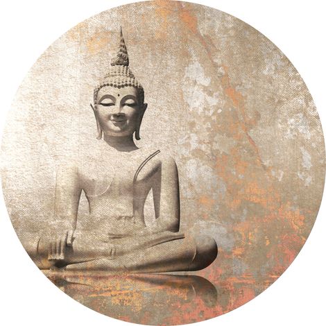 papier peint panoramique rond adhésif Bouddha beige - Sanders & Sanders (1/5)