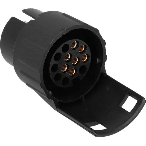 Adaptateur fiche 12V européen 13 broches vers prise 7 broches pour camions, camping-cars, caravanes, remorques véhicules utilitaires. (1/5)