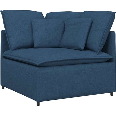 Modulares Sofa Eckmodul mit Kissen Blau 100 cm vidaXL (1/5)