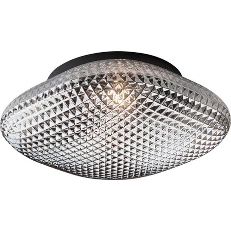[NEUWERTIG] B-Ware Nova Luce Deckenleuchte Deckenlampe SENS E27 LED Rauchigchrom dimmbar IP44 25 cm (1/2)