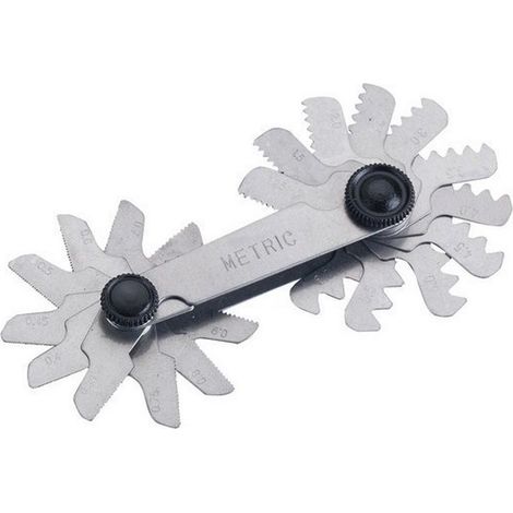 CALIBRE DE FILETAGE MÉTRIQUE 0,25-6 (24 FEUILLES)