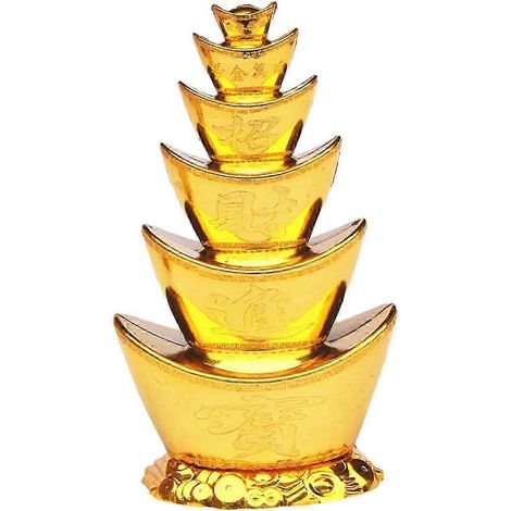 Sculpture de prospérité, figurine de richesse à poser au bureau, décoration pour le festival du printemps 2024, statuette créative avec bassin au trésor pour la chambre à coucher et la décoration inté (1/5)