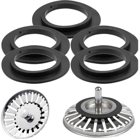 Joint Bonde Evier,6 Paquets Ø extérieur 54 mm, Ø intérieur 32 mm Cuisine Baignoire Bonde Lavabo Joint en Élastomère pour Paniers Filtrants Vidange Bouchon de Vanne et Tamis lavabo Soupape,de (1/4)