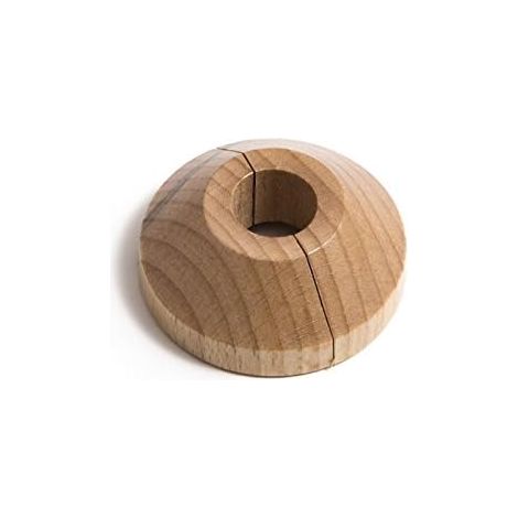 One Stop DIY Rosace en bois de hêtre massif pour tuyaux de 15 mm