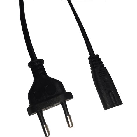 Polnisches C7-Stromkabel, 0,3 m, Baumwolle, Achterform