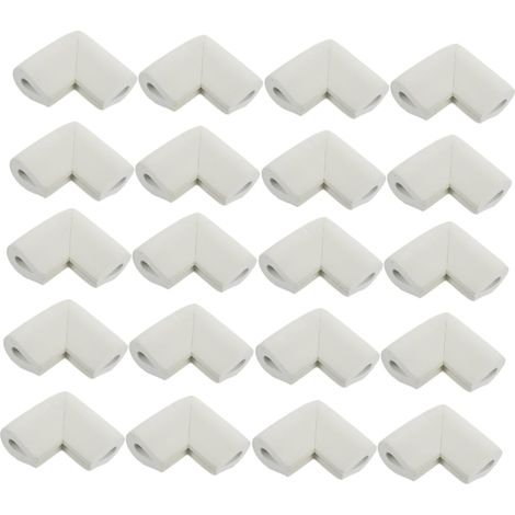 20 protège-coins pour meubles, NBR, blanc, pour coins pointus (1/5)