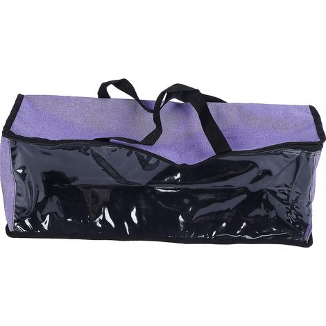 Sac de rangement transparent grande capacité en film PVC anti-poussière pour voyages, résidences étudiantes, camping, StorageViolet (1/5)