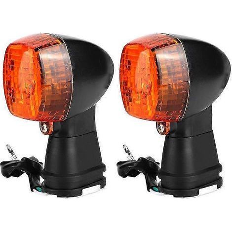Clignotants LED pour moto compatibles avec KAWASAKI ZXR 250R/400R/750R (Noir + Jaune)