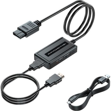 Adaptateur HDMI N64 - Prise en Charge HD 1080P - Inclus Câbles - Plug and Play (1/4)