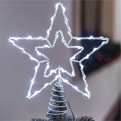 Lot de 30 étoiles de sapin de Noël à LED, élément supplémentaire pour système de guirlande lumineuse standard/professionnel, pièce d'extension C (sans adaptateur), IP44 pour (1/5)