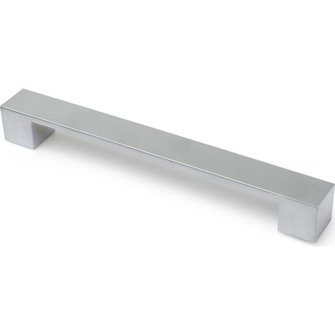 Asa de zamak con acabado cromo mate, dimensiones:228x26x28mm y entrepuntos:192mm - (1/5)