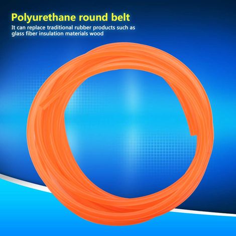 Orange PU Round Belt – Polyurethane Drive Belt for Transmission in Packaging, and Machinery – 8 mm x 5 m (8mm x 5m) (1/5)