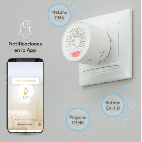 DETECTOR DE SEGURIDAD DE GAS SMART WIFI GARZA 401347C (1/5)