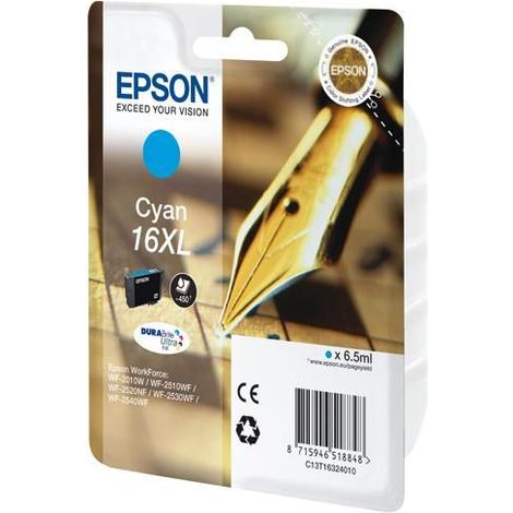 Cartucho Epson 16XL Cyan WF-2010 WF-2520 WF-2530 WF-2054 (1/5)